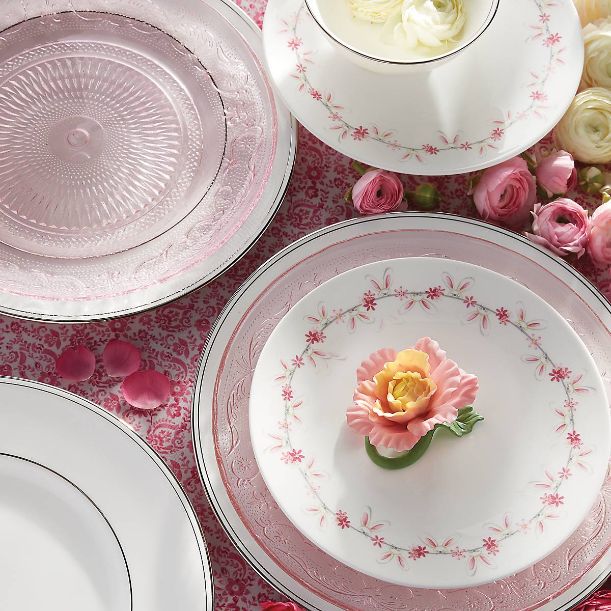 Platinum Rim Porcelain Dinner Plate - Image 2