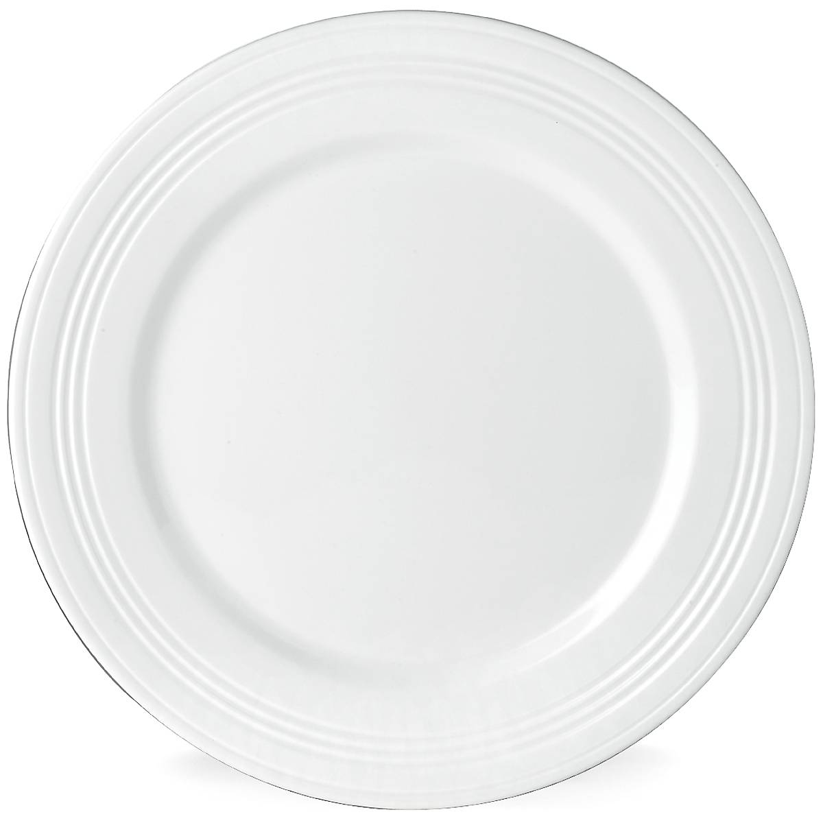 White Corrugated Rim Dinner Plate - Image 2