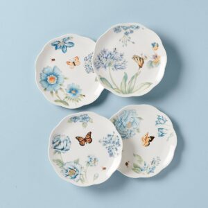Butterfly Meadow Blue Dessert Decorative Plates - Set of 4