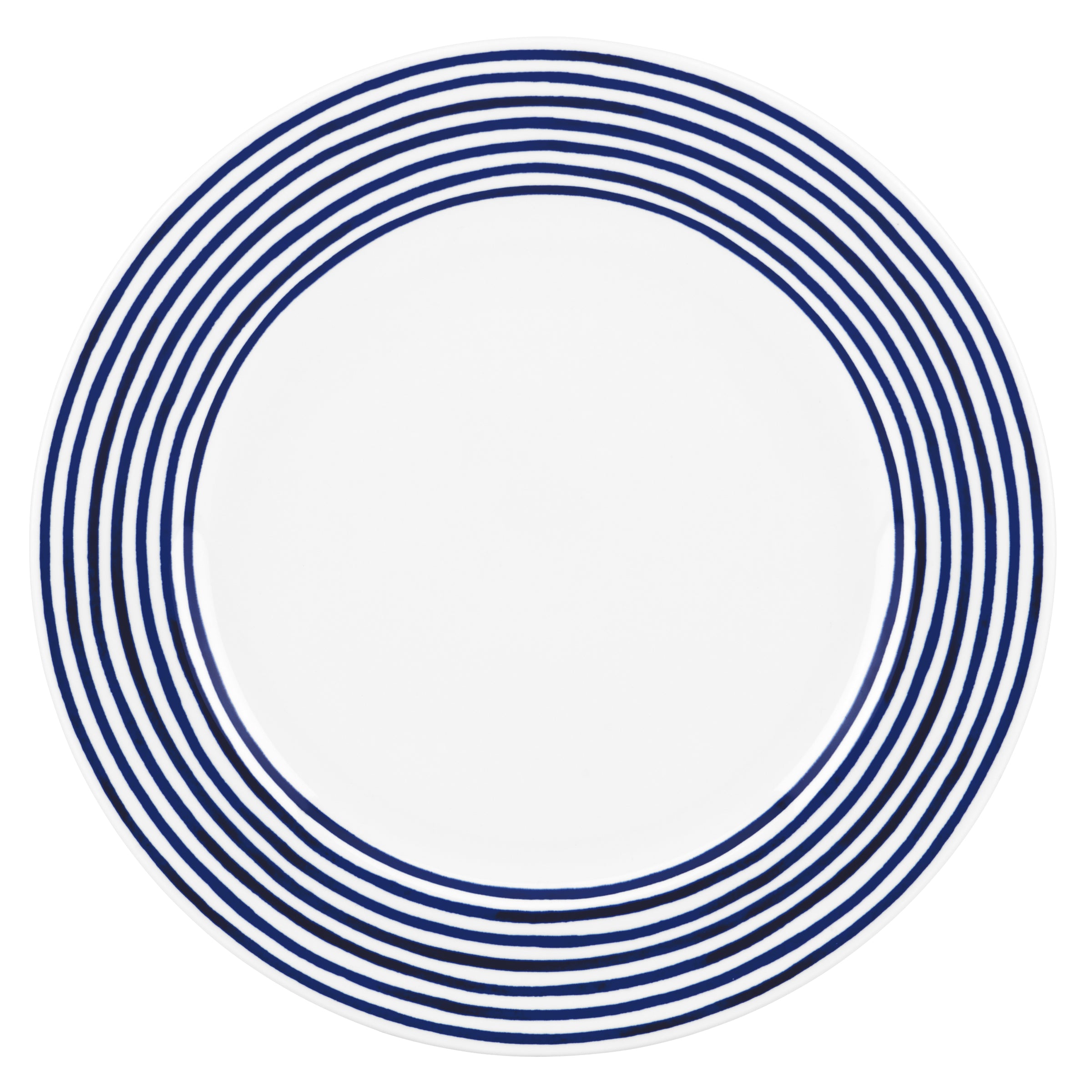 Blue Vertical Stripe Dinner Plate