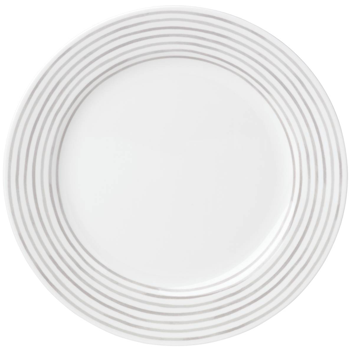 Gray Vertical Stripe Dinner Plate