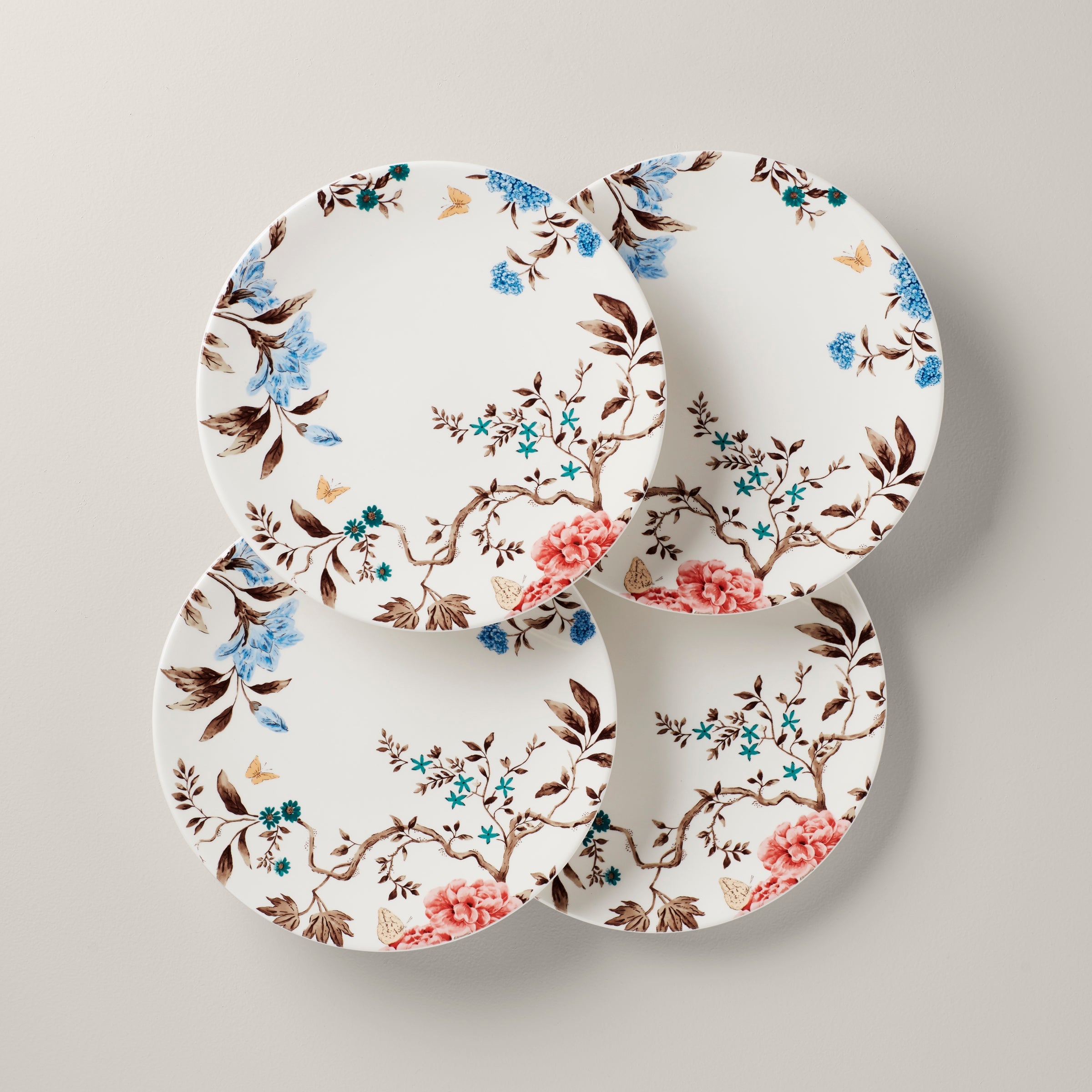 Bird & Botanical Dinner Plates, Set of 4