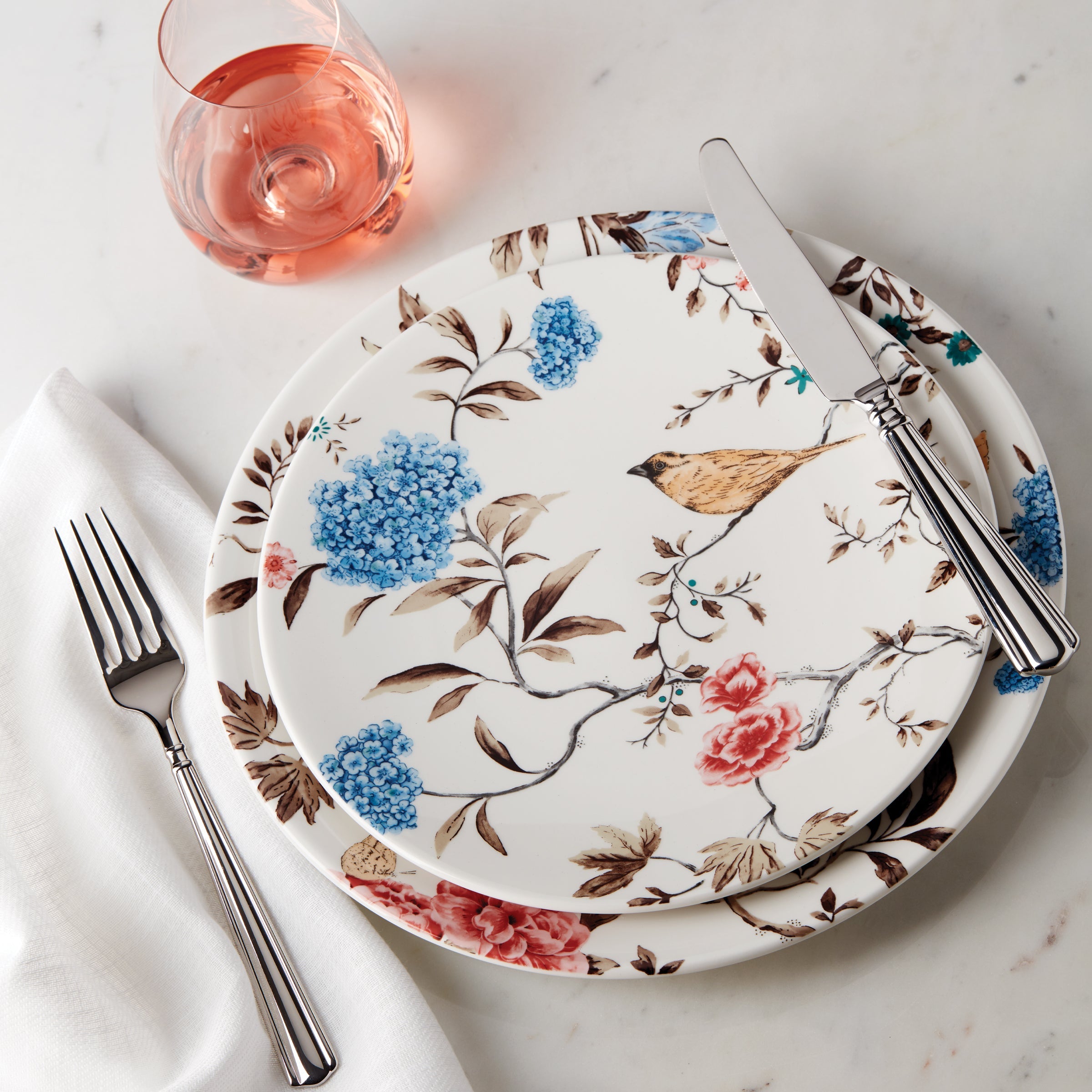 Bird & Botanical Dinner Plates, Set of 4 - Image 3