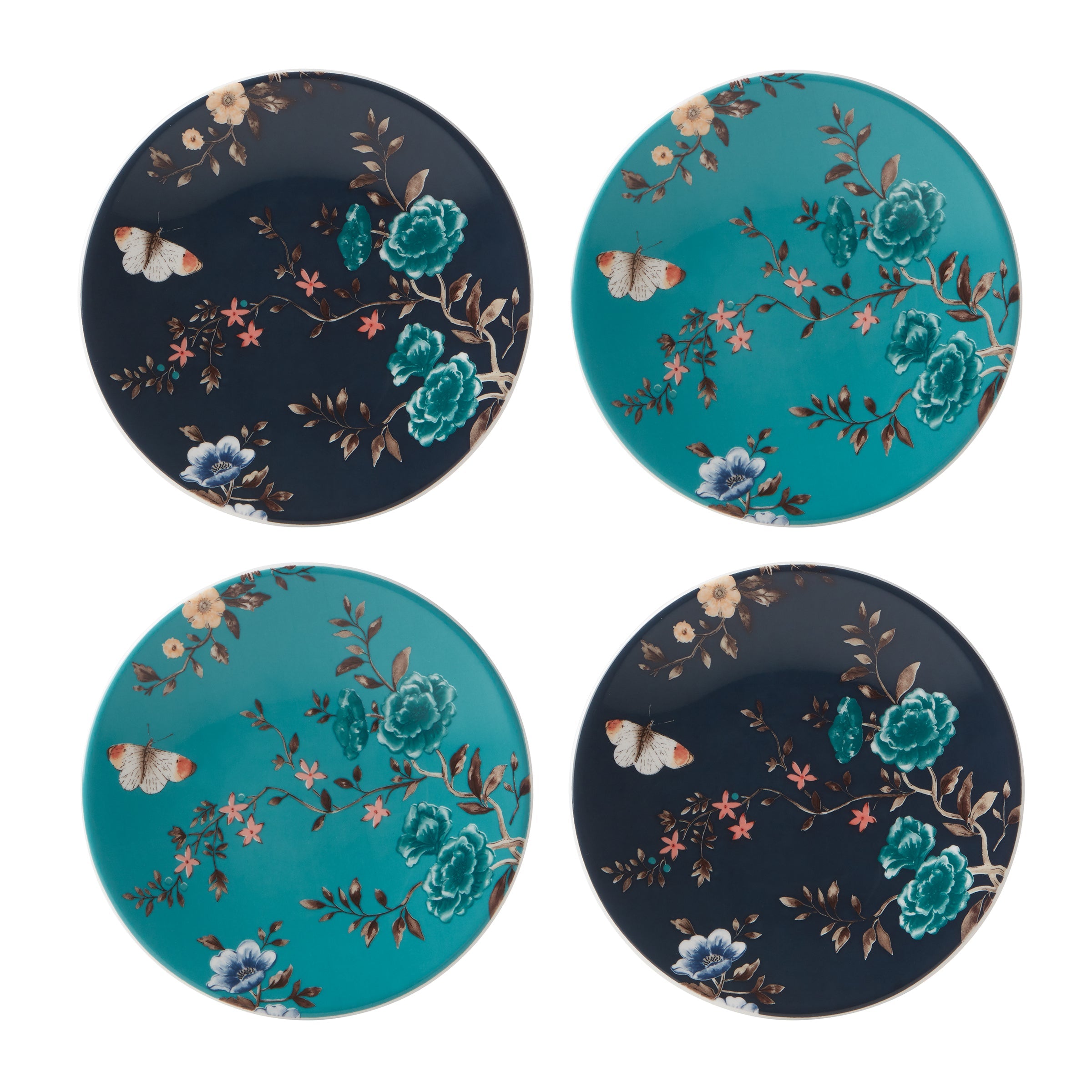 Blush Geometric Gold Salad Decorative Plates, Set of 4 - Image 2
