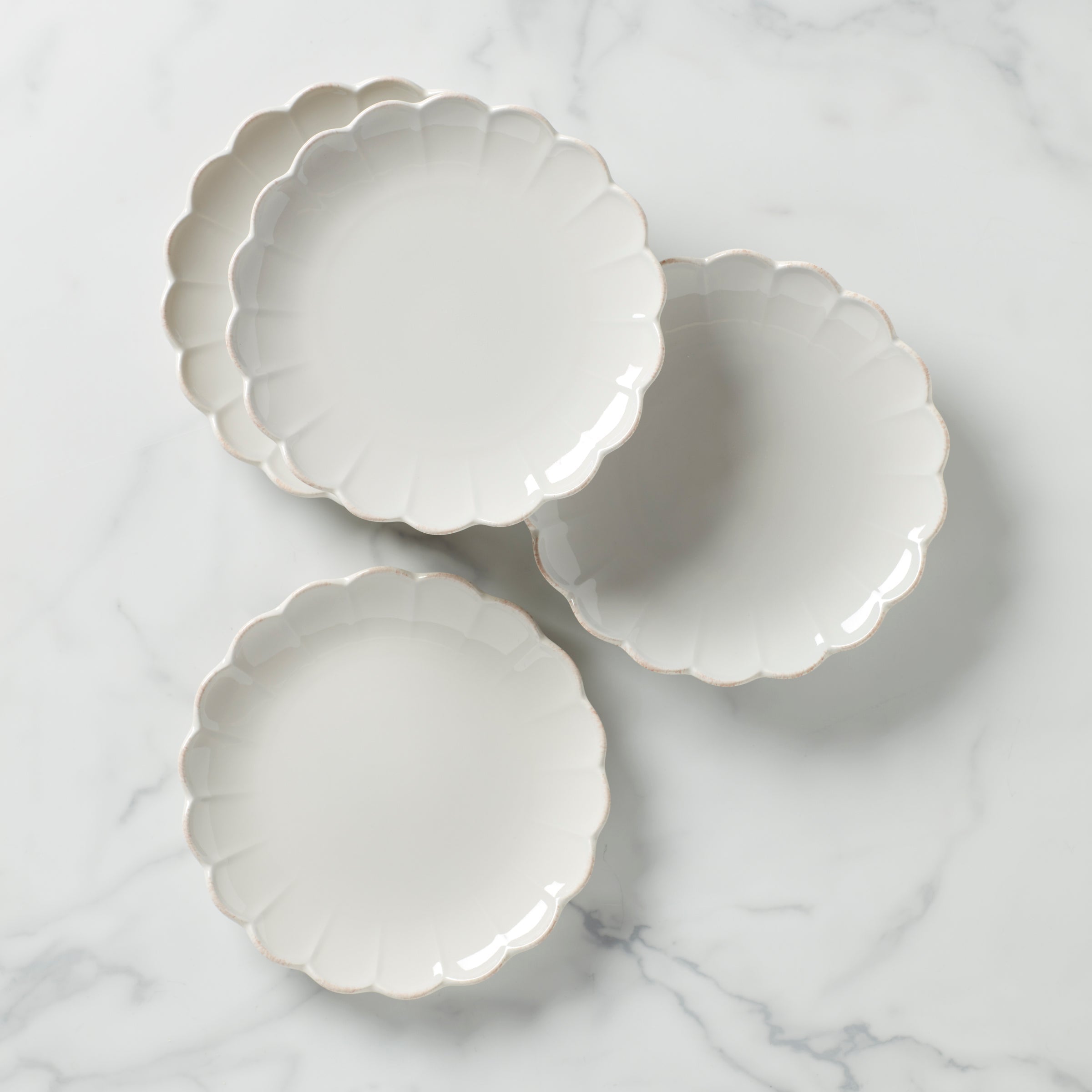 Blush Gold Rim Coupe Salad Decorative Plates