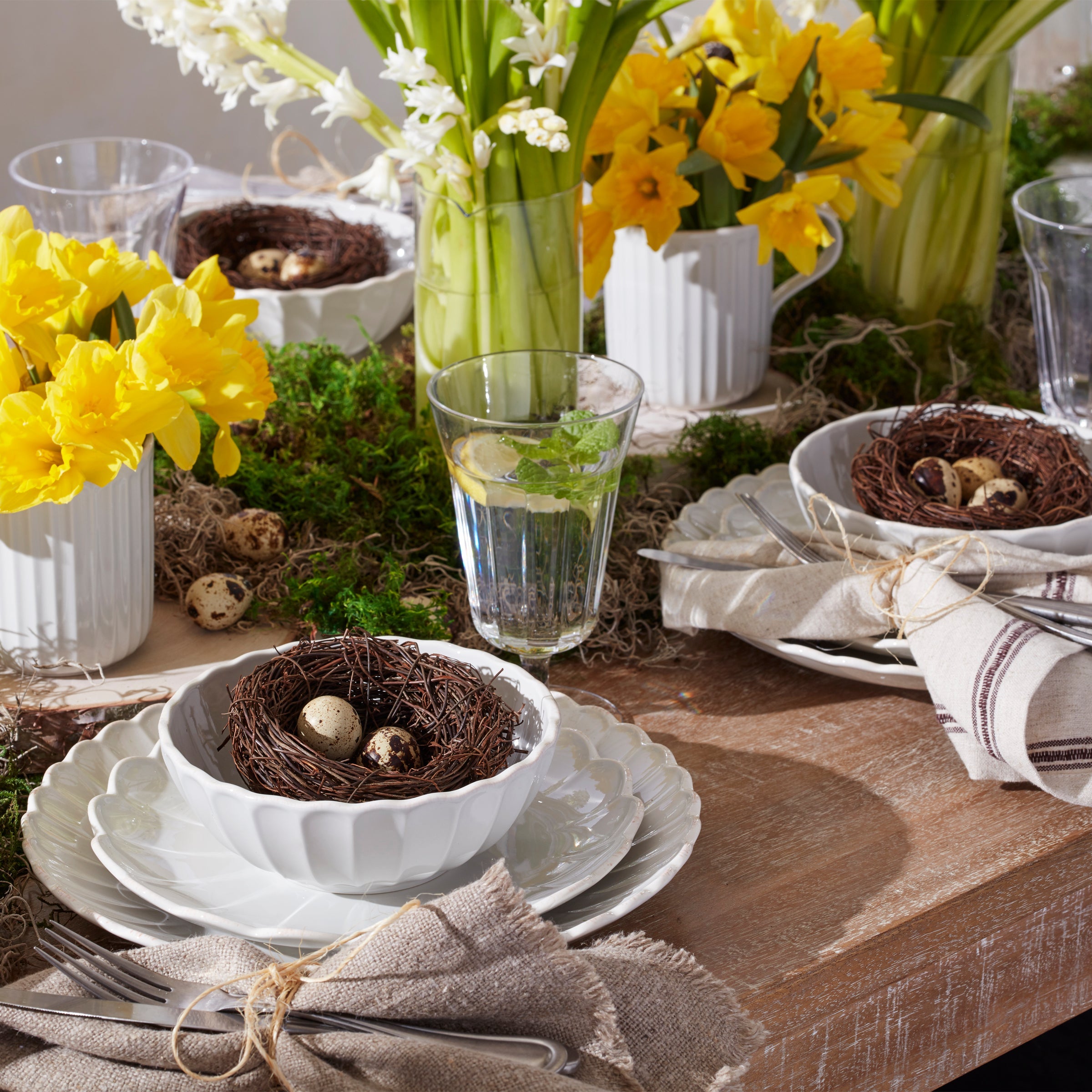 Blush Gold Rim Coupe Salad Decorative Plates - Image 9