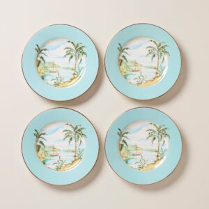 Textured Woven Accent Decorative Plates, Set of 4