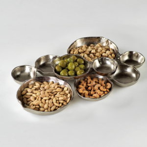 Nickel Cluster Serving Bowl Tray