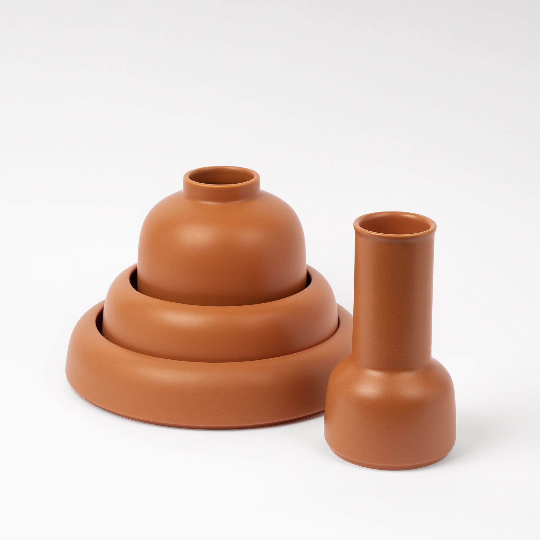 Large Cinnamon Low-Profile Centerpiece Bowl - Image 5