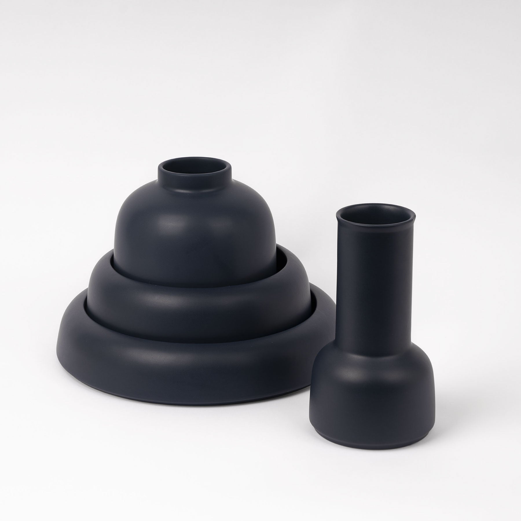 Large Dark Blue Low-Profile Centerpiece Bowl - Image 5