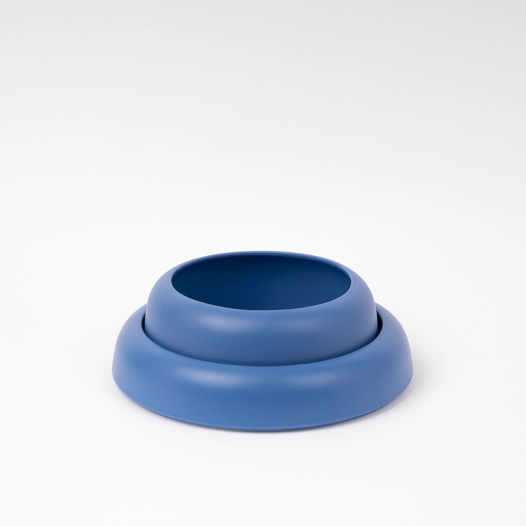 Large Electric Blue Low-Profile Centerpiece Bowl - Image 4