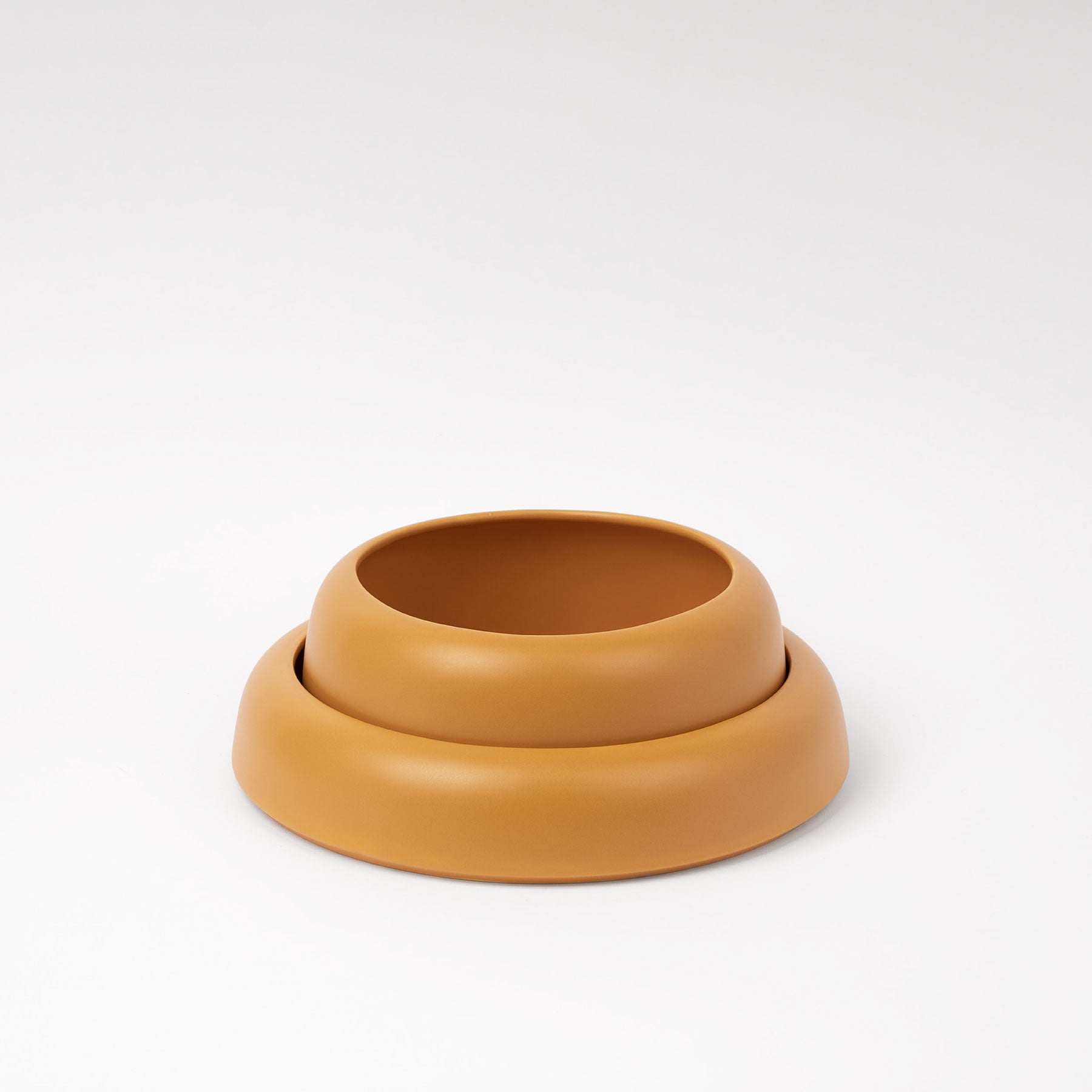 Large Mustard Low-Profile Centerpiece Bowl - Image 4