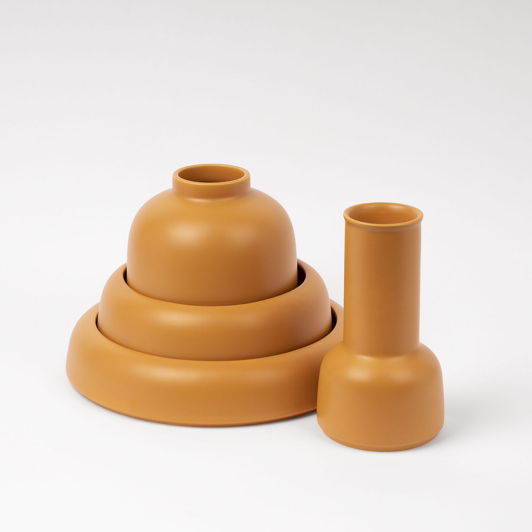 Large Mustard Low-Profile Centerpiece Bowl - Image 5