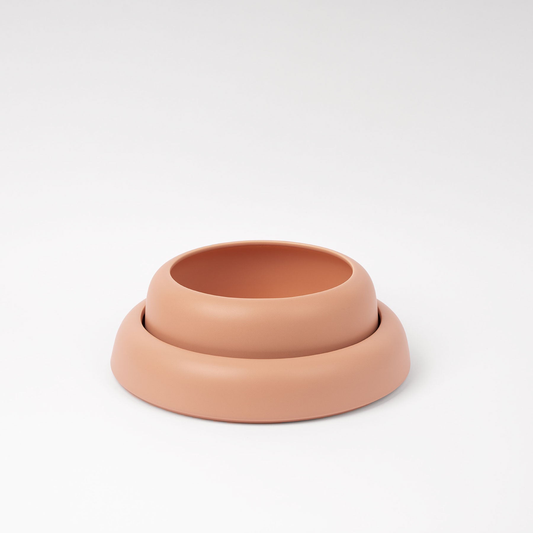 Large Pink Nude Low-Profile Centerpiece Bowl - Image 4