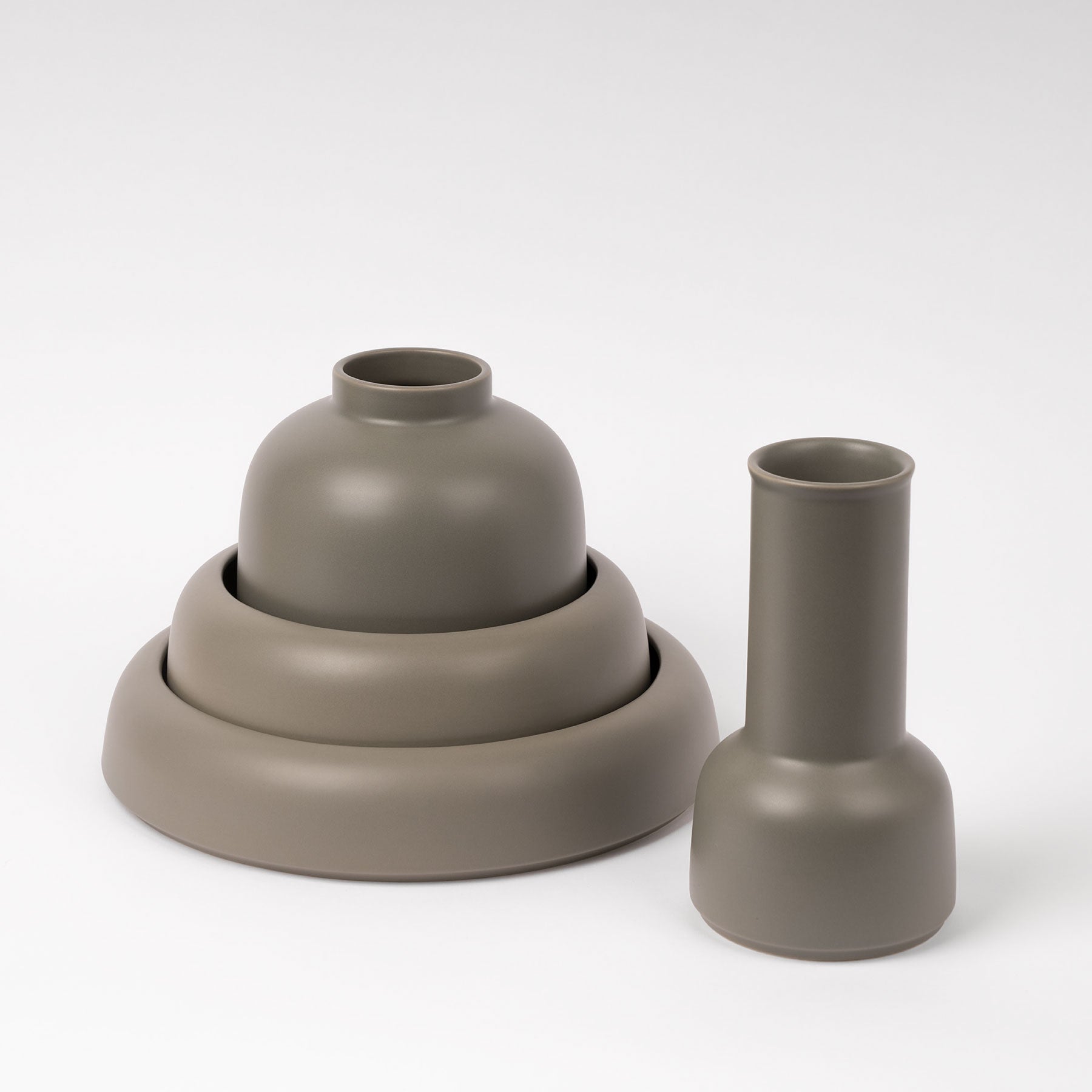 Large Smoke Green Low-Profile Centerpiece Bowl - Image 5