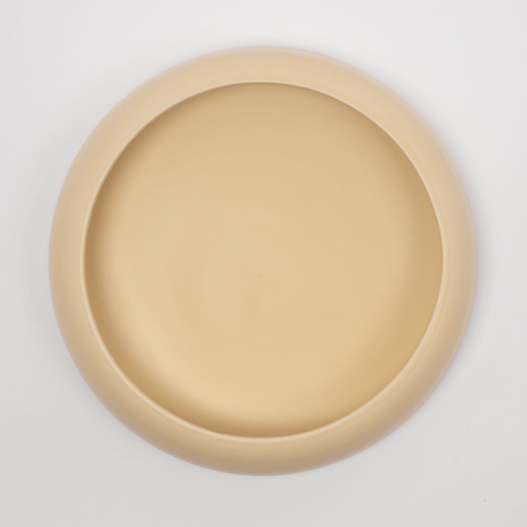 Large Soft Yellow Low-Profile Centerpiece Bowl - Image 2