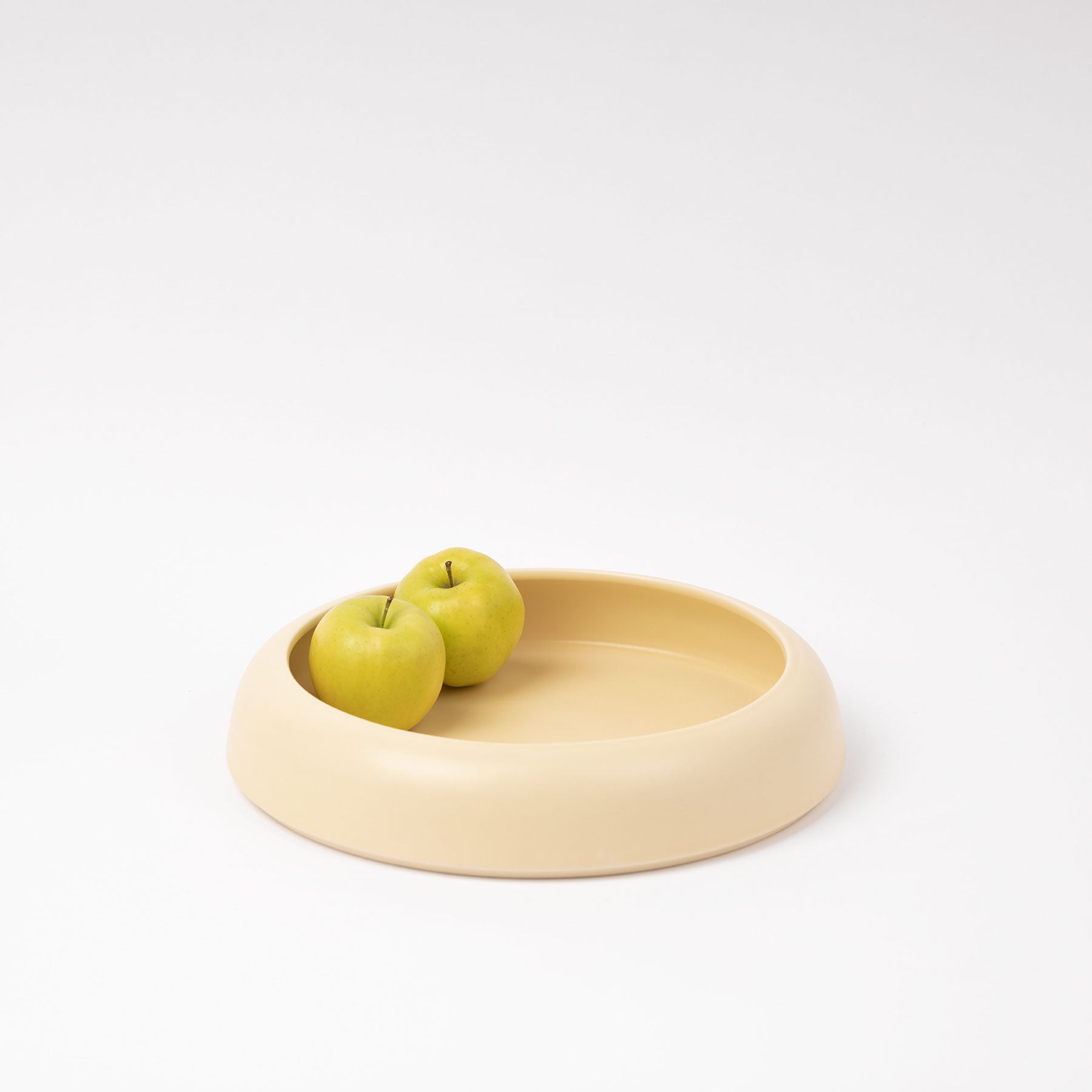 Large Soft Yellow Low-Profile Centerpiece Bowl - Image 3