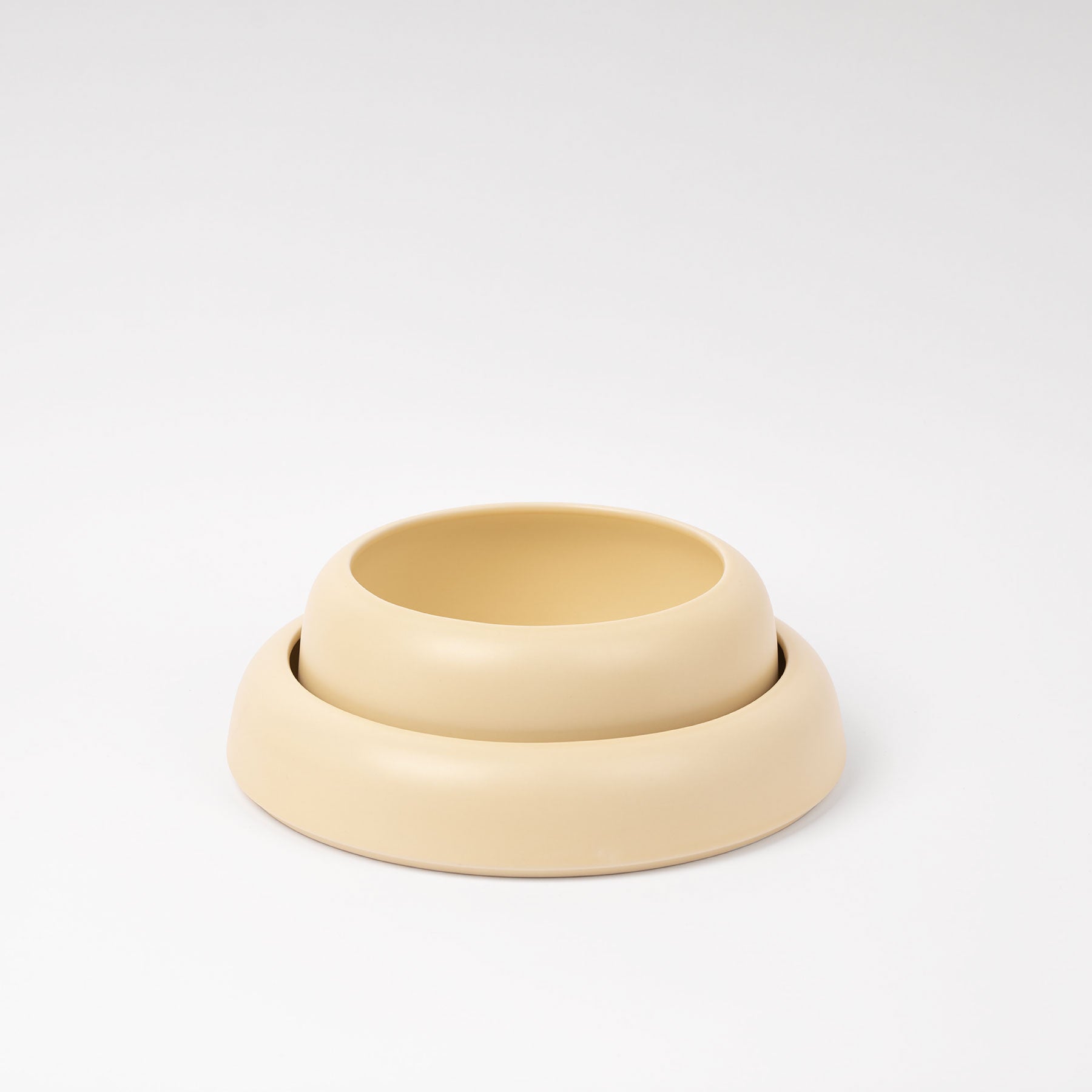 Large Soft Yellow Low-Profile Centerpiece Bowl - Image 4