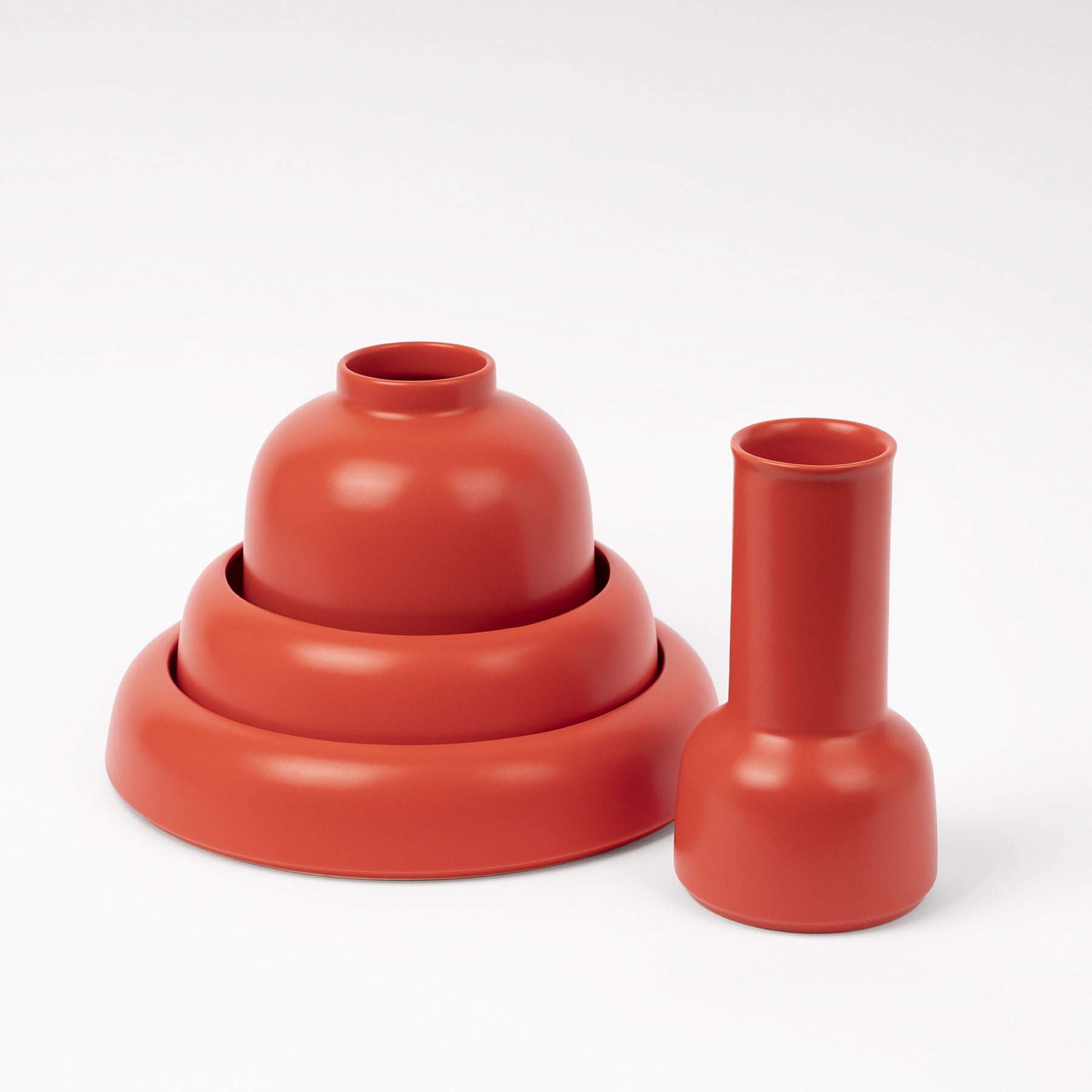 Large Strong Coral Low-Profile Centerpiece Bowl - Image 5