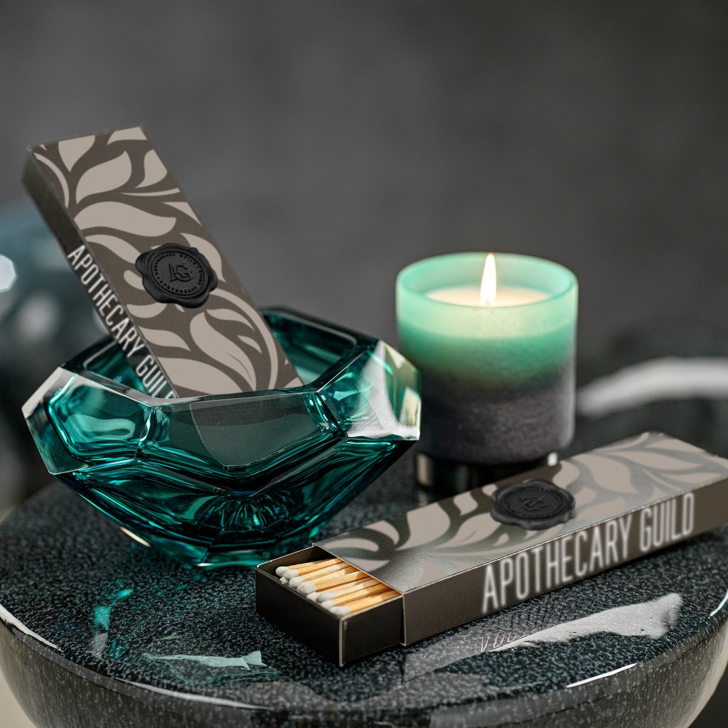 Sea Blue Polished Cut Glass Bowl - Image 3