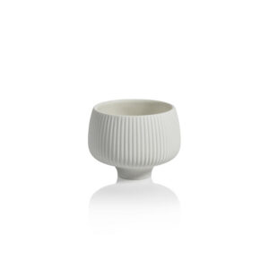 Matte White Ridged Condiment Bowl