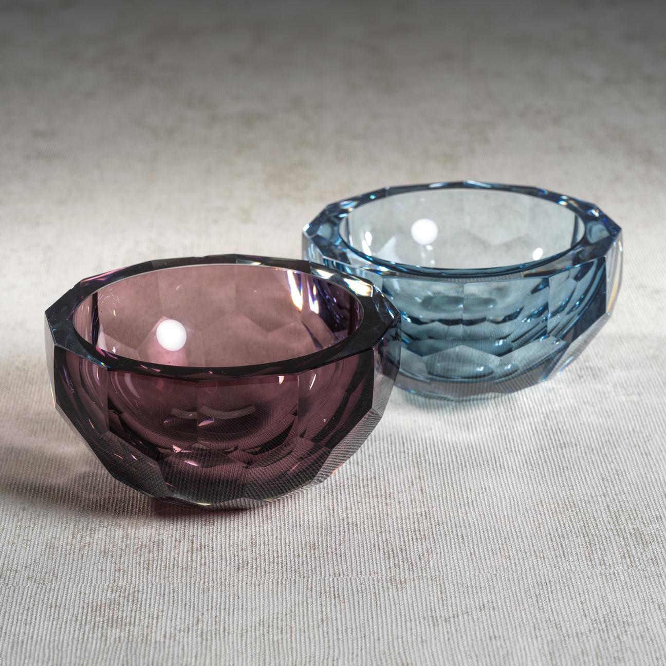 Faceted Cut Glass Bowl - Image 2