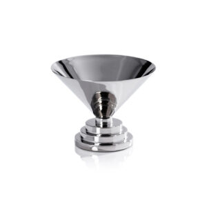 Polished Nickel Metal Serving Bowl