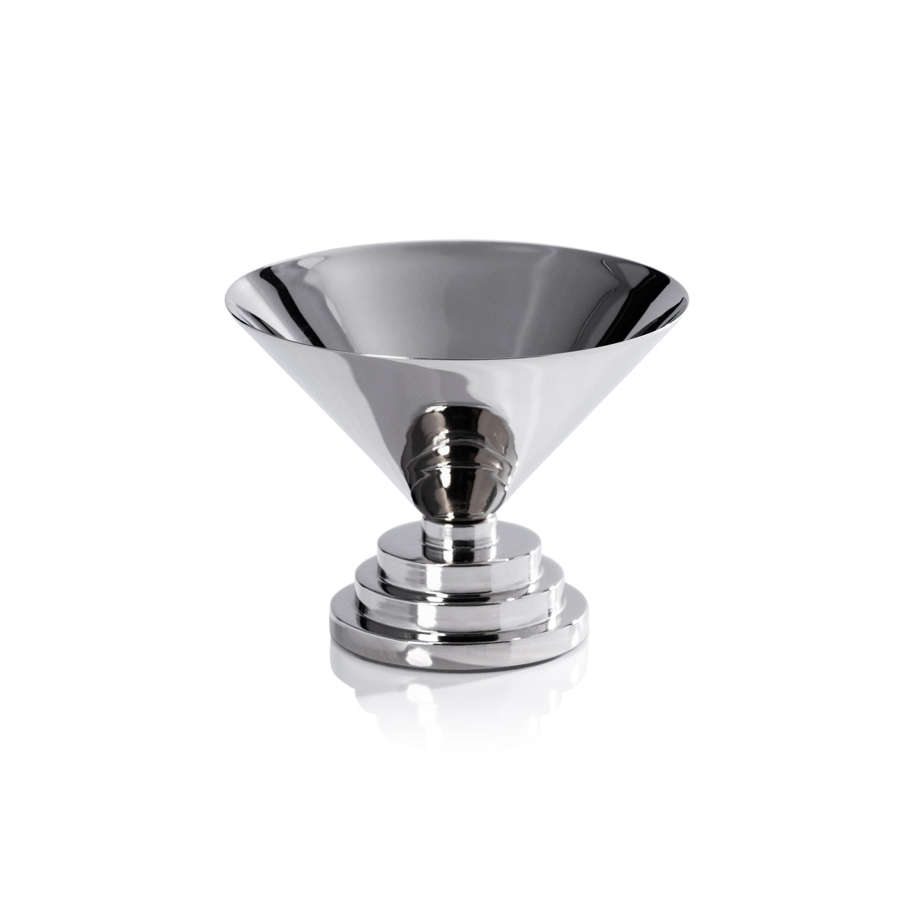 Polished Nickel Metal Serving Bowl