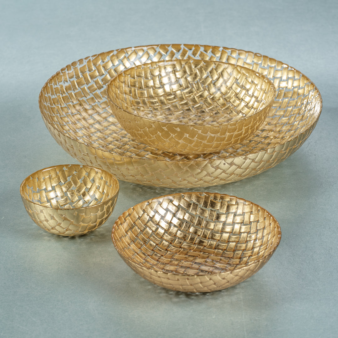 Gold Braided Glass Bowl - Image 2