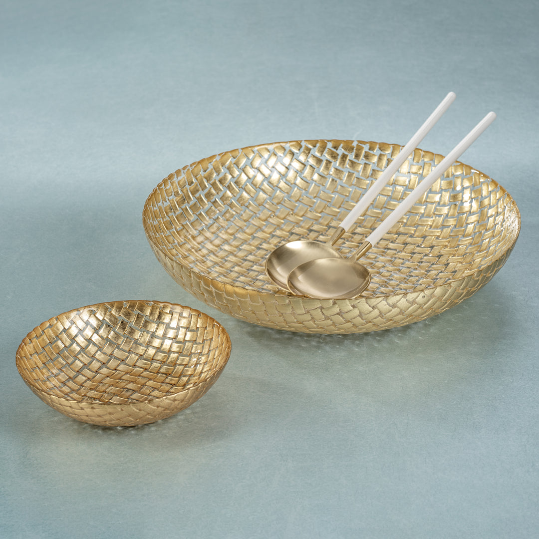 Gold Braided Glass Bowl - Image 3